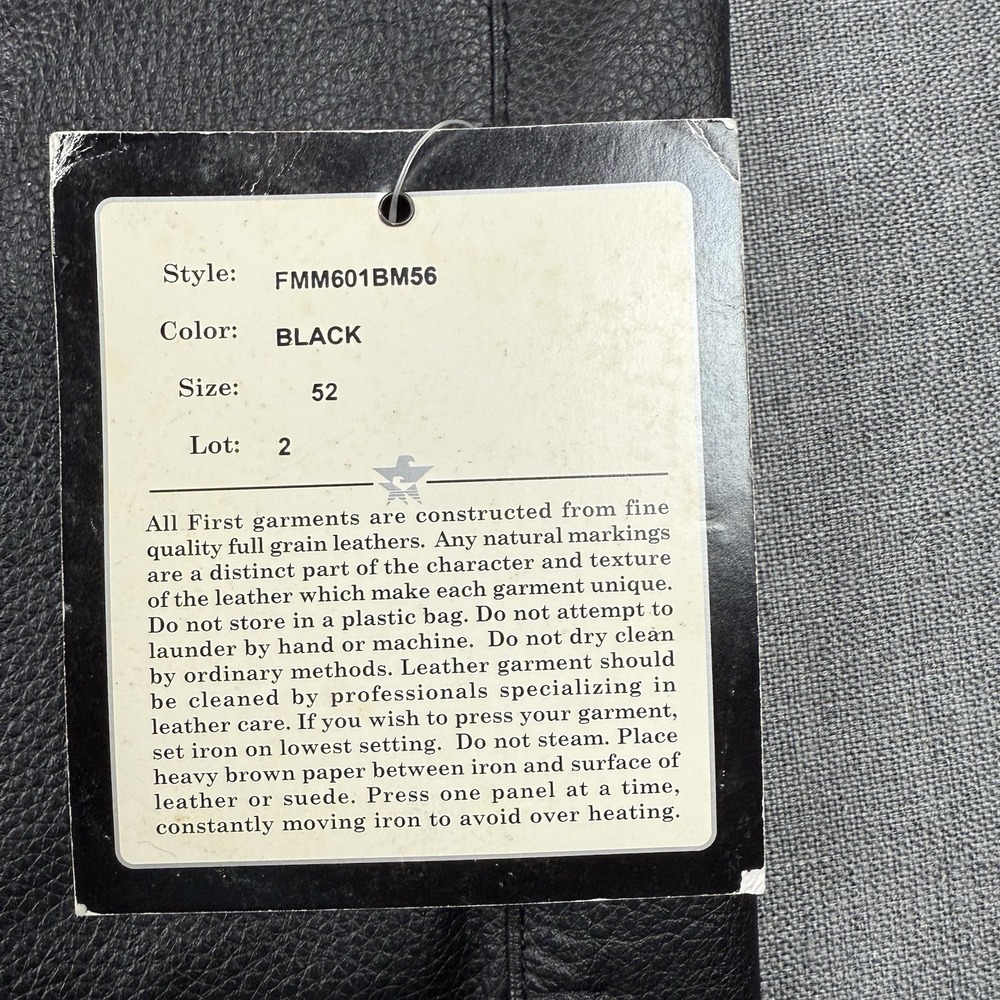 FMC Leather Vest Black Size‎ 52 - Picture 2 of 12